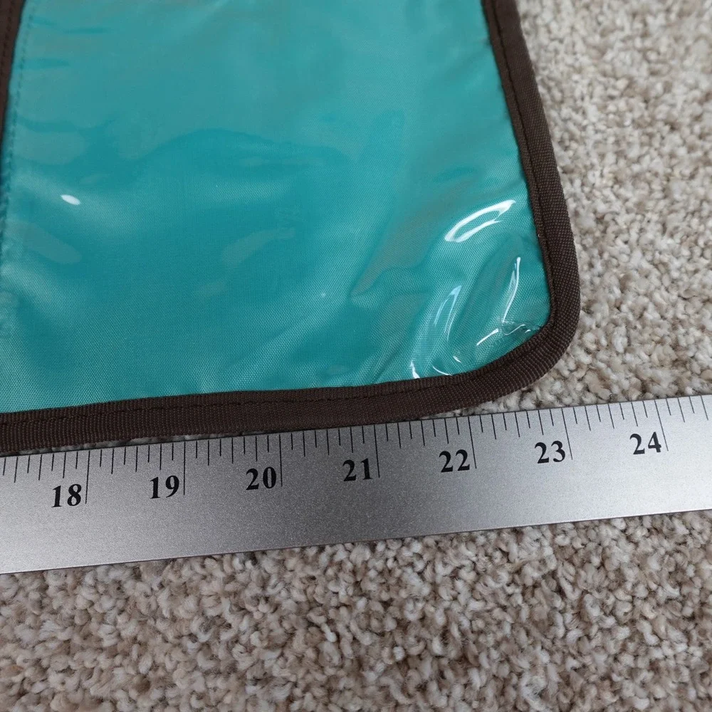 Thirty-One‎ Uptown Jewelry Bag Sea Plaid Toiletry Makeup Organizer Bag